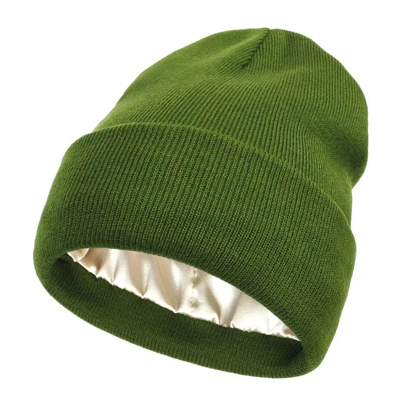 SilkyBeanie – Satin Wintermütze
