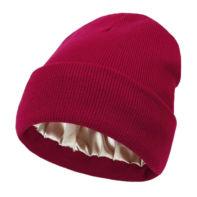 SilkyBeanie – Satin Wintermütze